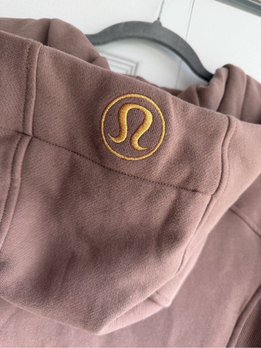 Lululemon Scuba Full Zip Hoodie Taupetastic Gold Zipper Size 4 - Picture 4 of 5